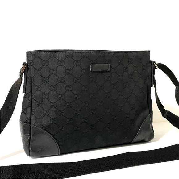 Gucci Black Monogram Messenger Bag - Picture 15 of 16